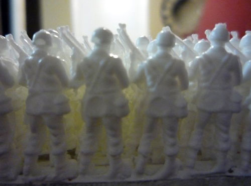 Hand Cast Army Men Used For Flag