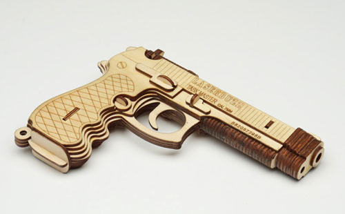Wood Gun Model Puzzle