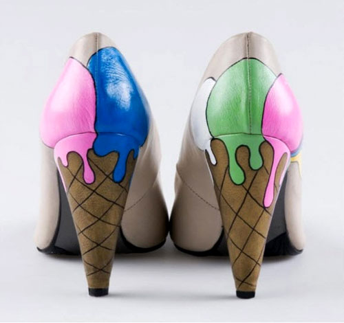 Ice Cream Cone High Heel Shoes