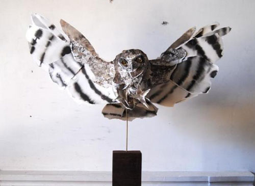 Paper Owl Sculpture