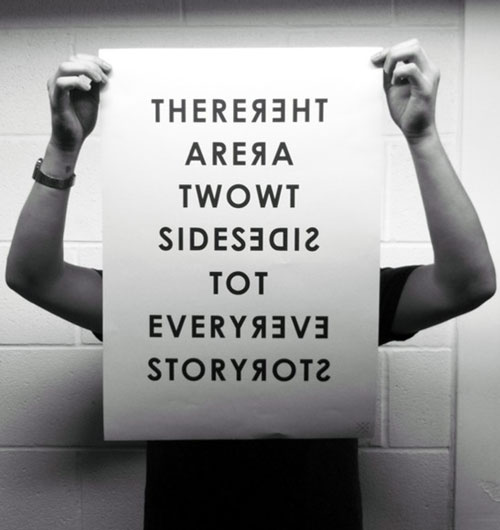 Two Sides To Every Story Letter Art