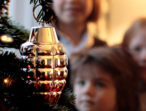 Grenade Shaped Christmas Tree Ornaments