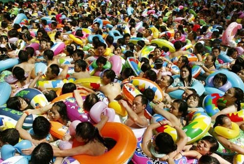 Crowded Swimming Pool