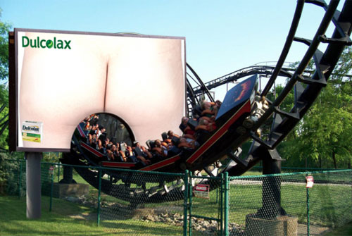 Roller Coaster Through Dulcolax Billboard