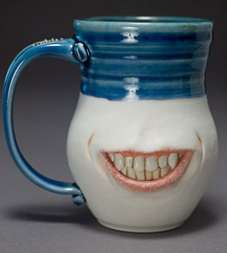 Grinning Pottery Mug