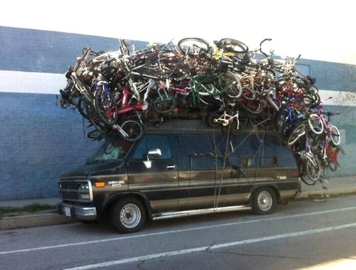 Overkill Stacked Bicycle Roof Rack