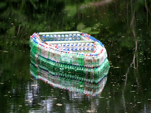 Upcycled Bottle Boat