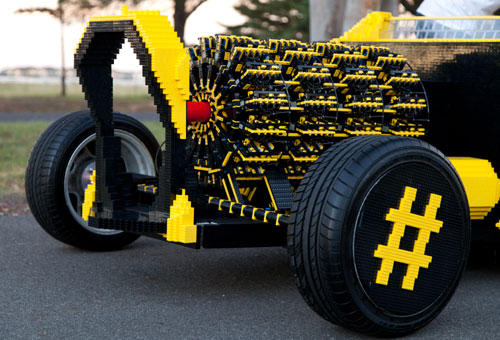 Life Size Air Powered Lego Car With Four Orbital Engines