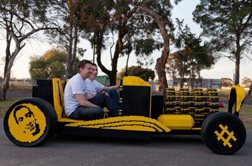 Life Size Car Made From Lego
