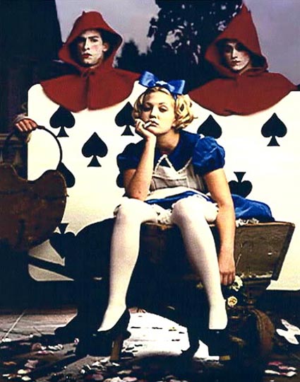 Drew Barrymore as Alice in Wonderland