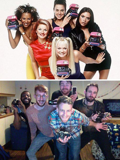 Spice Girls Celebrity Photo Reenactment
