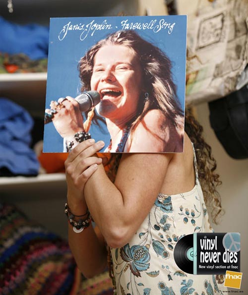 Janis Joplin Vinyl Record Portrait