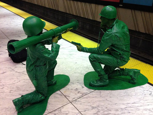 Bazooka Girl And Telephone Guy Army Men Costumes