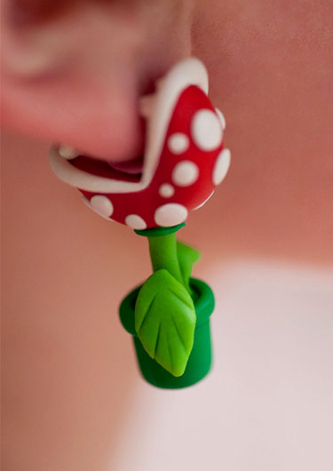 Super Mario Brothers Piranha Plant Earrings