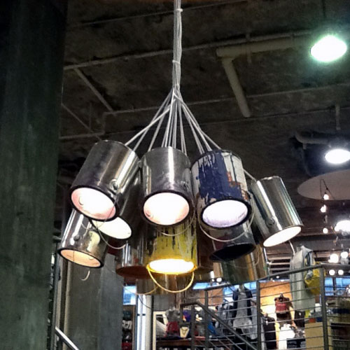 Upcycled Paint Cans Chandelier