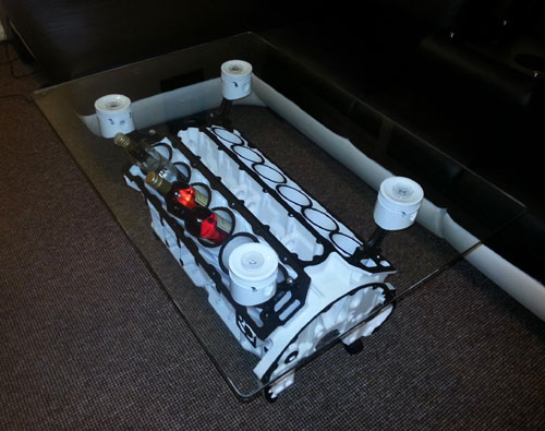 V12 5.3 Litre Engine Block Coffee Table