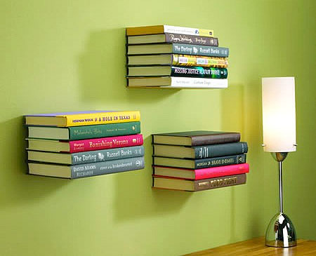 Hidden Floating Bookshelves