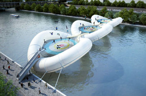 Inflatable Bouncy Bridge Concept Design