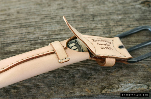 Belt With A Hidden Money Compartment Behind The Buckle