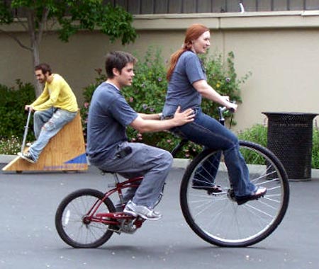 Two Person High Wheeler Bicycle