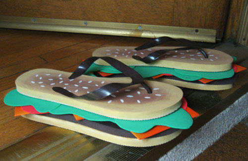 Hamburger Flip Flops