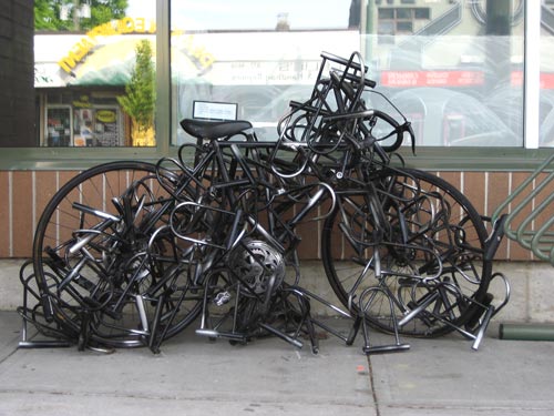 Bike Covered In Dozens Of Locks