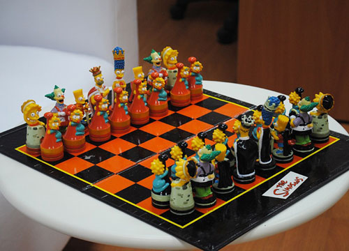 Simpsons Chess Board