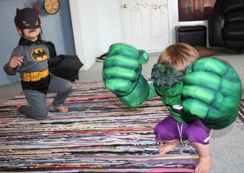 Batman and Hulk Costumes