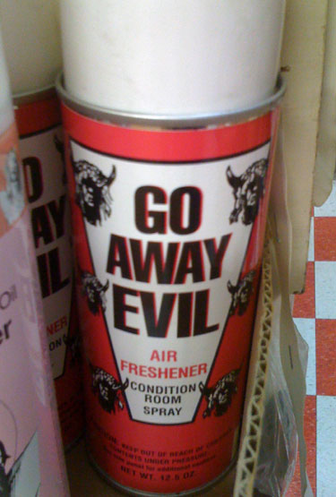 Go Away Evil Air Freshener