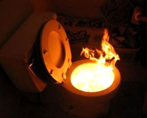 Fire in the Toilet