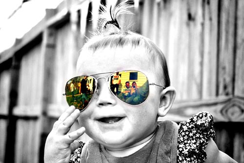 Selective Color Baby Photography