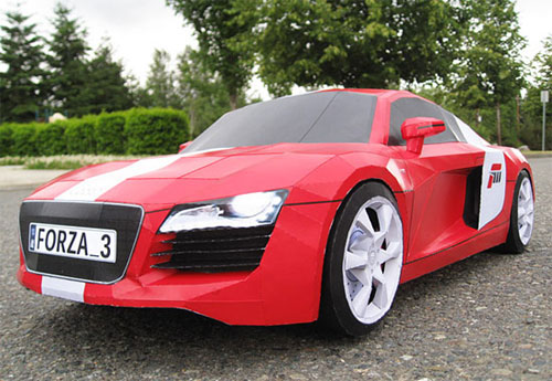 Forza 3 Audi R8 Paper Sculpture