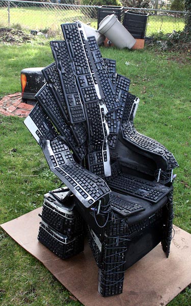 Chair Made From Keyboards
