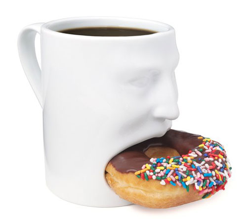 Mug With Donut Mouth
