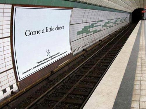 Funeral Home Subway Advertisement