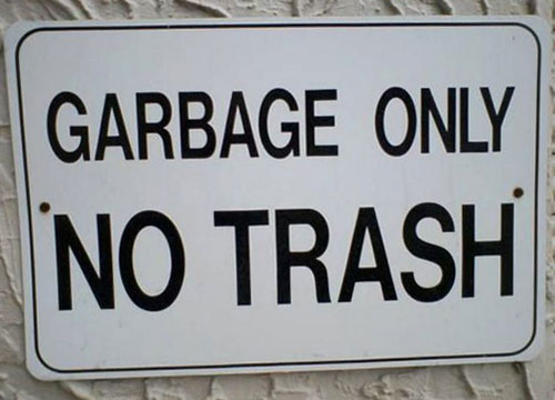 Garbage Only | No Trash Sign