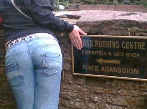 Funny Rubbing Centre Sign