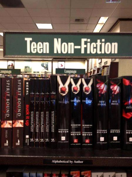 Twilight Novels In Nonfiction Section