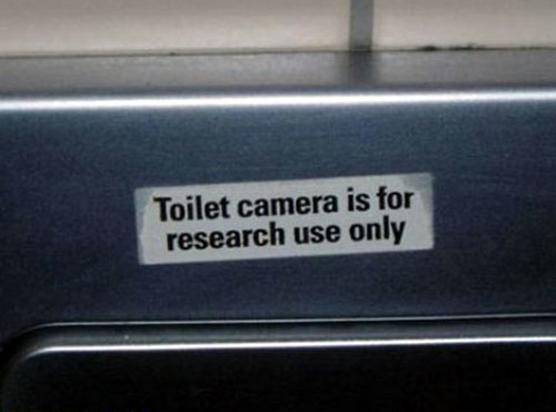 Toilet Camera Is For Research Use Only