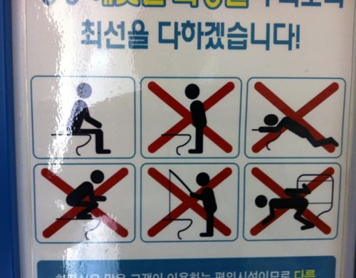 Toilet Rules Signage