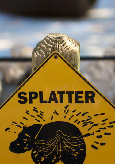Zoo Splatter Warning Sign