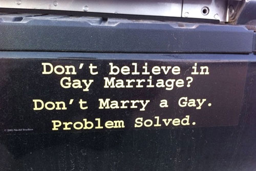 Dont Believe In Gay Marriage, Dont Marry A Gay