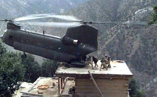 Military Helicopter Evacuation Maneuver